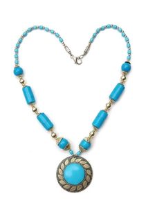 Turquoise &amp; Silver Statement Necklace