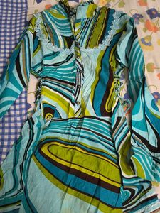 Vibrant Abstract Print Kurta