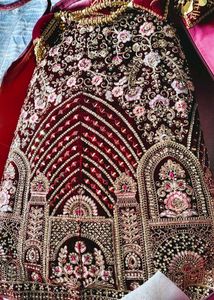 Red Maroon Bridal Engagement Wedding Lehenga Choli