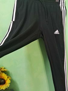 Adidas Black Striped Track Pants of 1