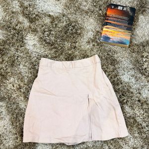 Blush Mini Skort with Slit