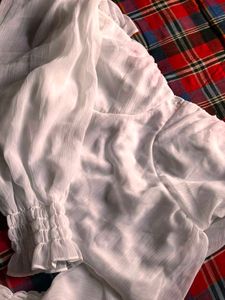 Chic Off-Shoulder White Puff Sleeve Top