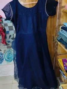 Stunning Navy Blue Embellished Gown