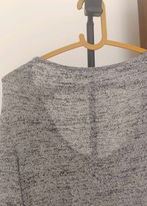 Cozy Grey Marled Long Sleeve Top