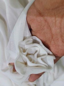 fairy core y2k Sheer White Ruffle  Dress