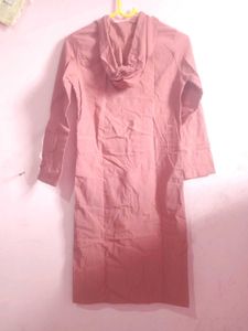 Casual Hooded Dress with "Just Jesus" Print
