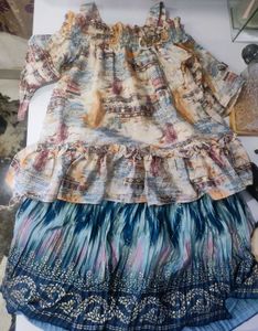 Boho Off-Shoulder Smocked Ruffle Gown