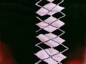 Black Argyle Knit Sweater