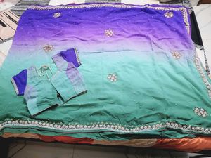 Stunning Ombre Saree with Blouse