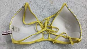 Yellow &amp; White Checkered Bikini Top ♥️