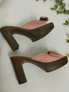 Pink Bow Heeled Mules🌸💕😚