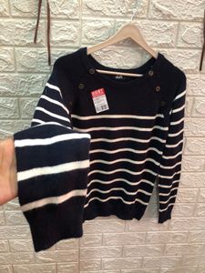 Striped Knit Pullover Sweater🇺🇸