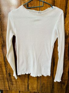Ribbed white top and tube