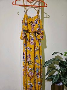 Yellow Floral Maxi Dress
