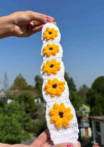 Crochet Sunflower Headband