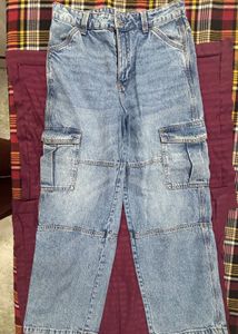 Stylish Blue Cargo Jeans