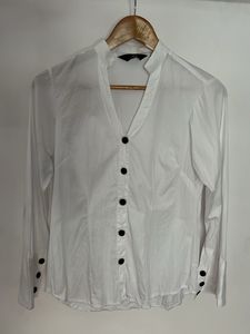 Chic White Button-Up Blouse