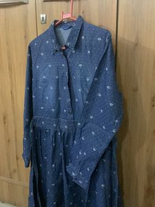 Denim Frock For Girls