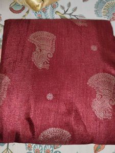 Maroon Saree with Gold Print
