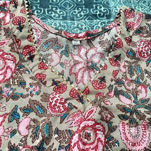 Floral Print Kurta Set for Women