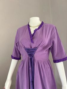 Lavender Lace-Up Corset Dress