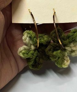 Handmade Crochet Flower Hair Clips &amp; Earrings