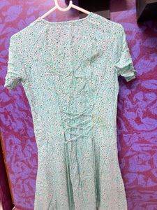 Sky Blue Floral Print Dress🩵