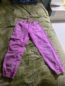 pink Acid Wash Joggers