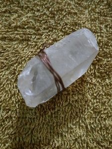 Quartz Crystal Wrapped with Wire