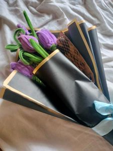 Handmade Purple Tulip Bouquet
