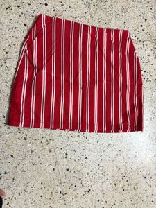 Forever 21 Red Striped Mini Skirt