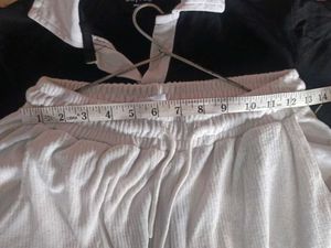 Black Cropped Polo Top with trousers