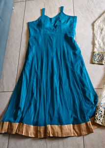 Elegant Teal &amp; Cream Ethnic Kurta Set