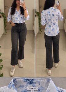 Floral Print Button-Down Shirt