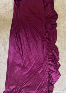 Elegant Halter Neck Ruffled Gown