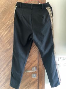 Stylish Black Pants with Gold Trim