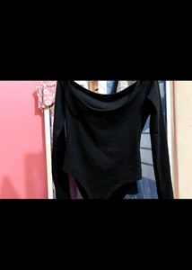 Chic Black Long Sleeve Bodysuit