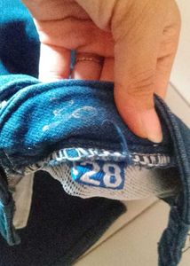 Blue Denim Cargo Pants
