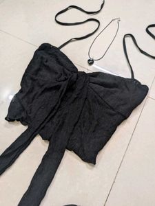 Black Halter Top