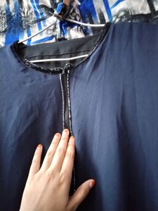 Navy Blue Enthic Abaya Gown