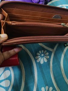 Classic Brown Zip Around Wallet