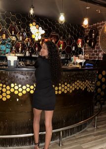 Chic Black Ruched Mini Dress