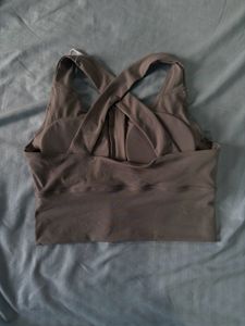 Sports bra with zipper.
