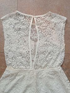 Zara Beautiful White Lace Dress