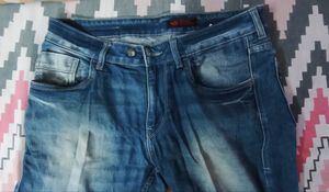 Blue Wash Faded Denim Jeans