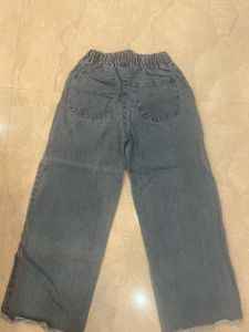 Blue wide leg jeans