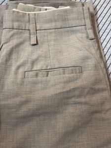 Classic Beige Pleated Trousers