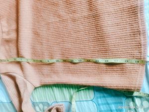 Peach Ribbed Mock Neck Top Never Used....