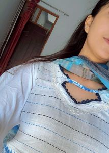 Elegant Striped Kurta trouser duppta Set