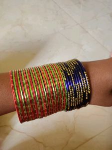 Green Glass Bangles Set